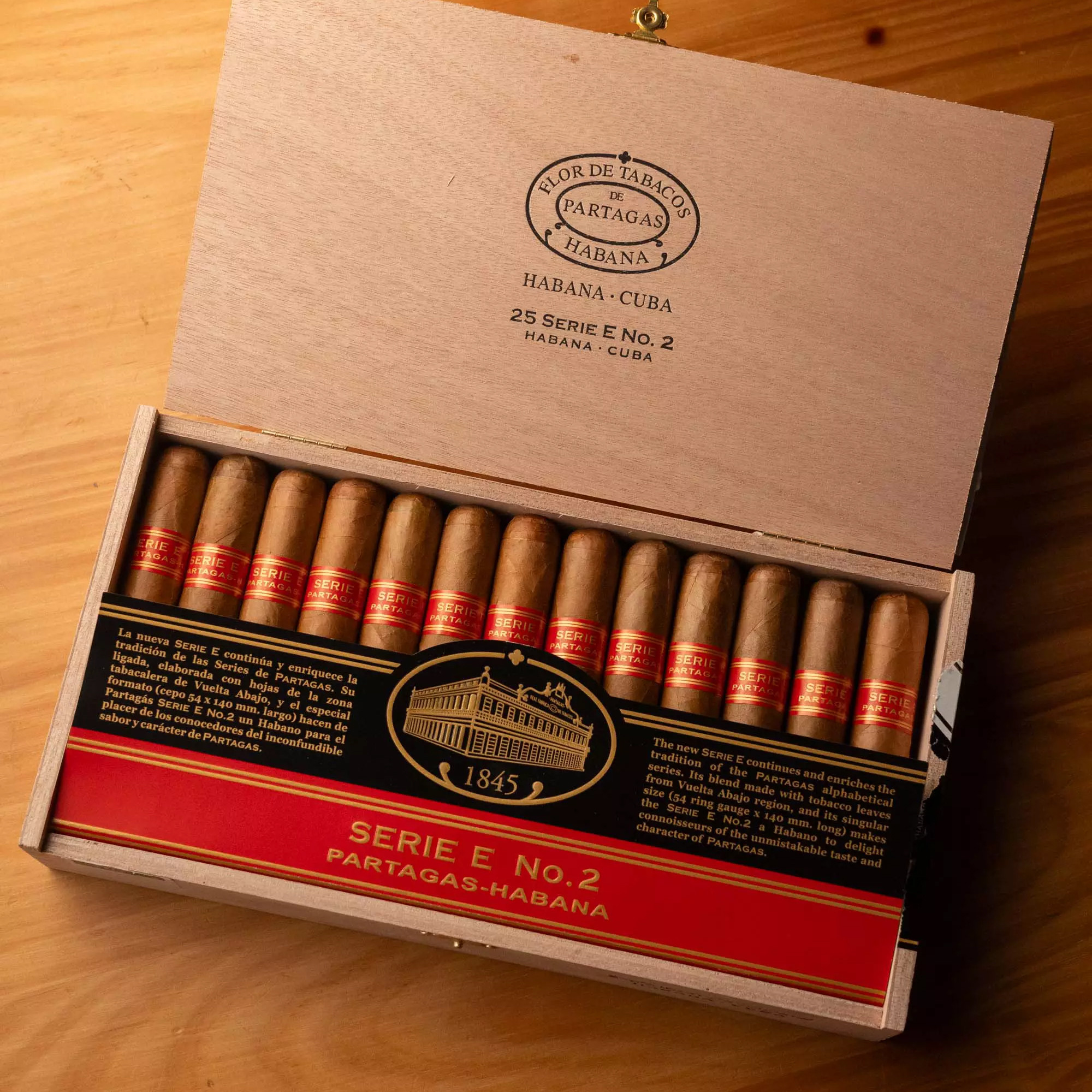 Charuto Partagas Serie E2 vitória